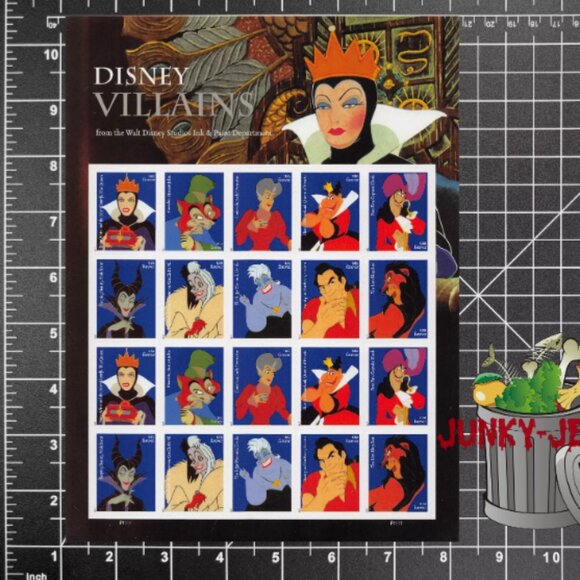 DISNEY VILLAINS FOREVER Stamps 2017 USPS 50 Books of 1,000 Stamps - Picture 2 of 5